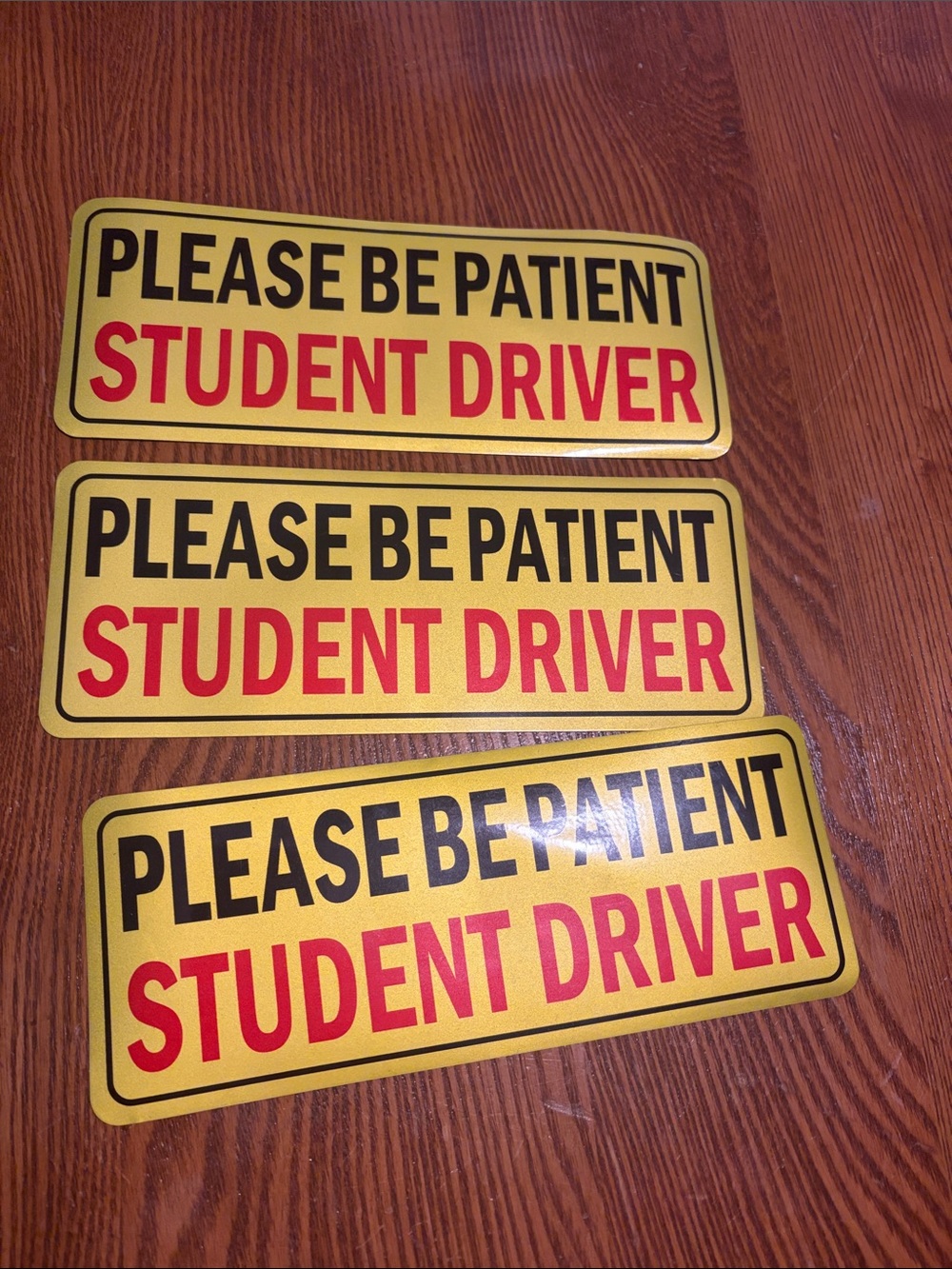 Is being alive important? Then get these Student Driver Decal Yellow Red magnets